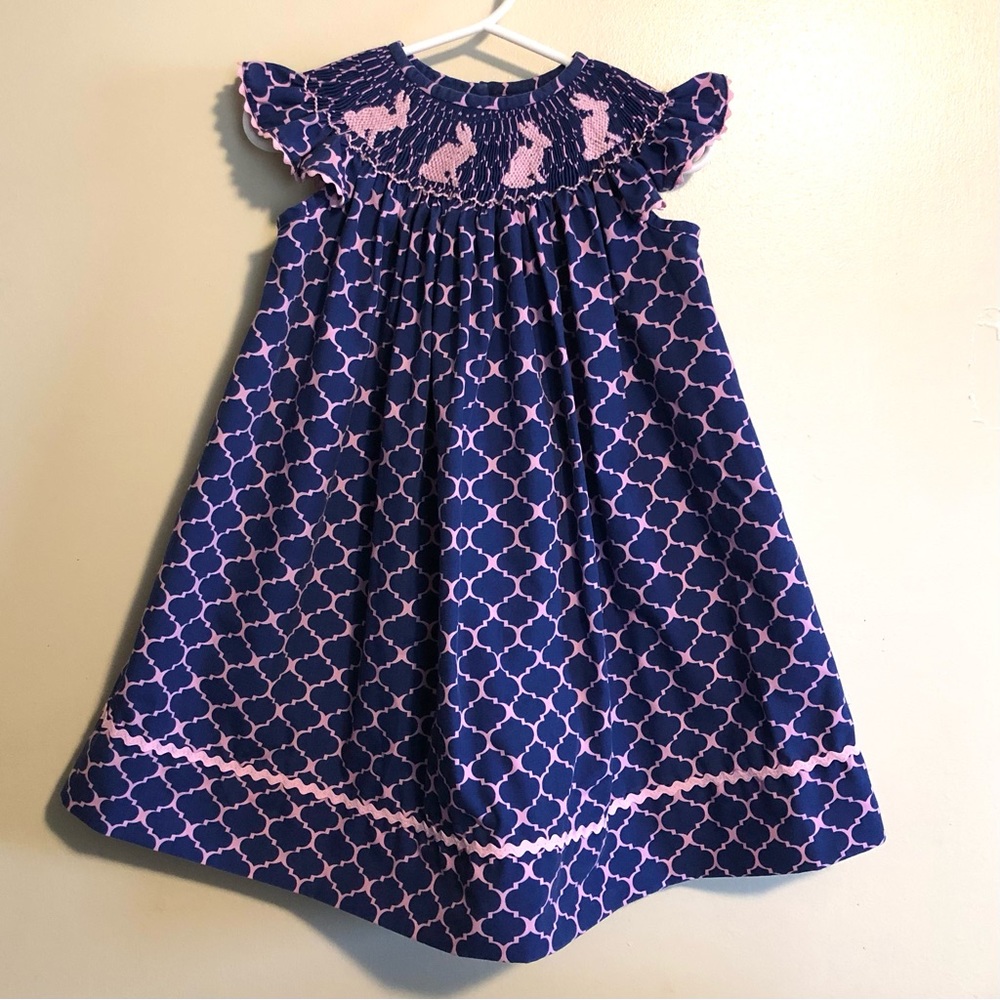 *2/$25 Bundle* Lolly Wolly Doodle Girl’s Blue & Pink Bunny Dress Size 18 Months